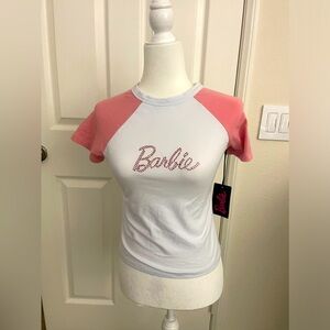 BARBIE Rhinestone Baby Tee - Small - Hot Topic
